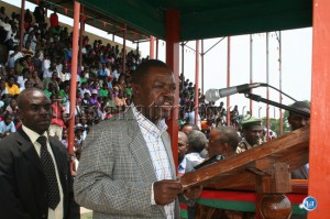 PF secretary general/ Justice minister winter kabimba delevering his speech during the independencs celebrations theme hard work and unite in mongu yesterday PF secretary general/ Justice minister winter kabimba delevering his speech during the independencs celebrations theme hard work and unite in mongu yesterday