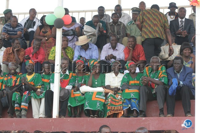 Above,the picture captured part of the Freedom Fighters that attended the commemorations at Solwezi stadium in Solwezi. Above,the picture captured part of the Freedom Fighters that attended the commemorations at Solwezi stadium in Solwezi.