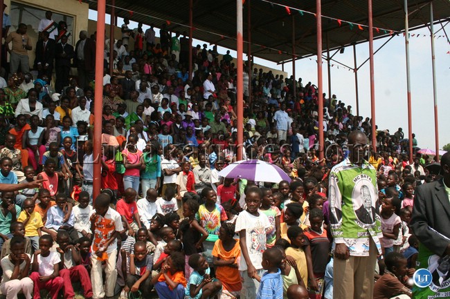 Part of the crowd that attended 48th independence celebrations in mongu yesterday Part of the crowd that attended 48th independence celebrations in mongu yesterday