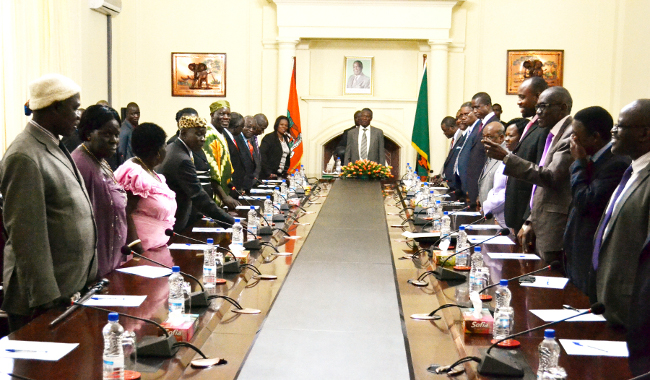 President Michael Sata meets with traditional leaders at State House President Michael Sata meets with traditional leaders at State House