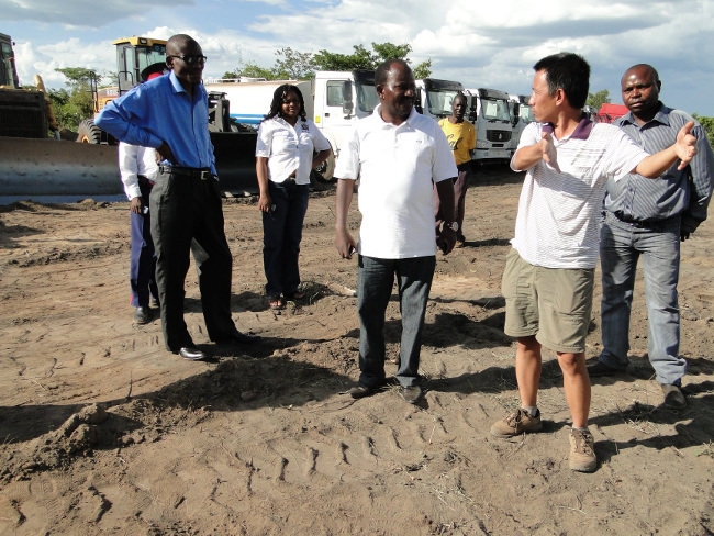 Muchinga provincial minister Charles Banda (l ) visiting the launch site in the company of his permanent secretary Charles Sipanje (second left) China China Jiangxi chief engineer Peng Xuan and other government officials to ensure that preparations for the launch are well done Muchinga provincial minister Charles Banda (l ) visiting the launch site in the company of his permanent secretary Charles Sipanje (second left) China China Jiangxi chief engineer Peng Xuan and other government officials to ensure that preparations for the launch are well done