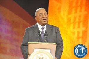 President Banda adressing the audience