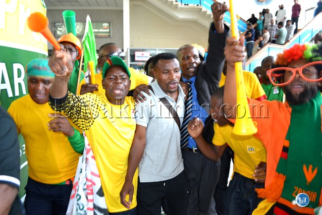 SOCCER fans mob Chipolopolo captain Christopher Katongo at the Kenneth Kaunda International Airport before the team departure for South Africa for a training camp ahead of the 2013 Africa Cup of Nations finals SOCCER fans mob Chipolopolo captain Christopher Katongo at the Kenneth Kaunda International Airport before the team departure for South Africa for a training camp ahead of the 2013 Africa Cup of Nations finals