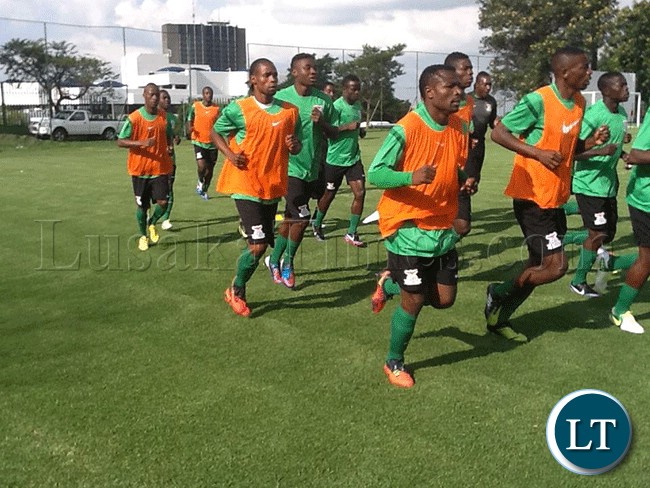 Ntional Football team training for the upcoming AFCON