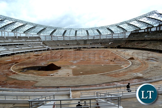 THE $94 million Lusaka Stadium under construction, with a 50, 000 sitting capacity, would be ready by January 2014