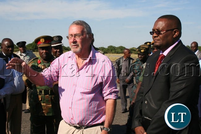 Guy Scott on his way to Lukulu West where he allegedly broke the electoral code of conduct and earned himself a title of Tuspid White man from HH