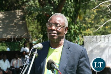 MINISTER of Health Dr. Joseph Kasonde gives his speech during the Zambia and Zimbabwe (ZamZim) joint World malaria day commemoration at Mukuni Park in Livingstone