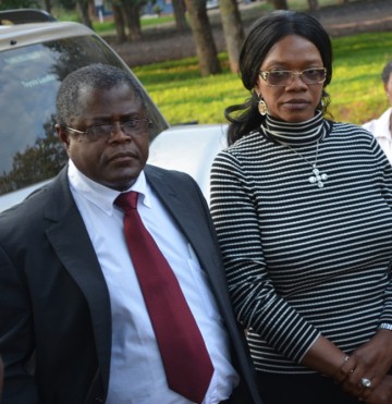 Transport and Communications Minister Christopher Yaluma (left ), Tourism Minister Sylvia Masebo (right)