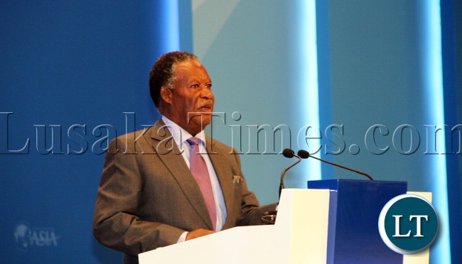 President Micheal Sata addresing BOAO Forum for Asia Annual conference in Hainan province of China . picture by Eddie Mwanaleza/ Statehouse 07-04-2013.