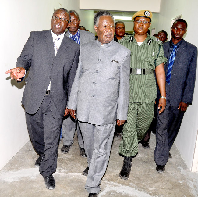 President Sata during the official opening of Shangombo District Hospital on April 19,2013-Picture by THOMAS NSAMA