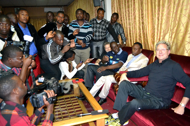 Don Moen mobbed with journalist upon arrival at Kenneth Kaunda International Airport