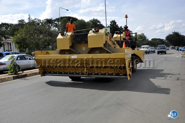 A road paving machine