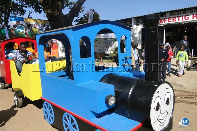 Thomas the Tank engine rides at the Zambia International Trade Fair