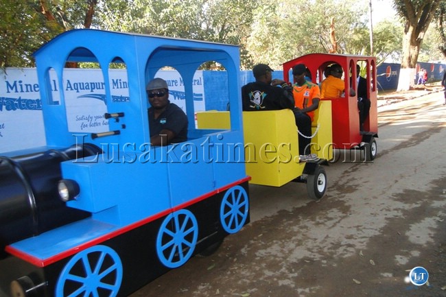 Thomas the Tank engine rides at the Zambia International Trade Fair