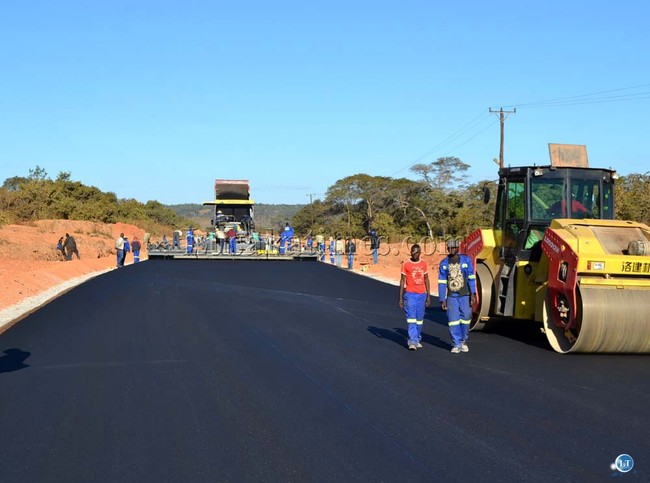 Works on the 40km Leopards Hill - Chiawa road have reached an advanced stage with almost 20 km of the road opened up to traffic. Above a paret of the road that has been opened up to motorists
