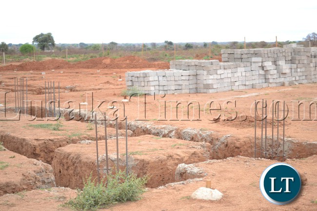 Works at the new Palabana University are in progress
