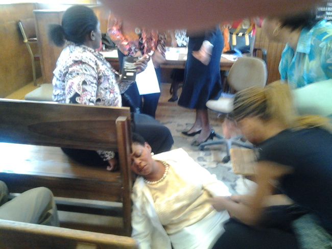 Mrs Zimba collapsing