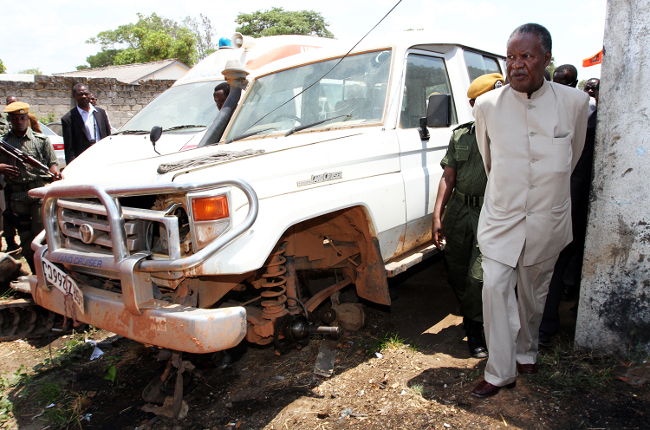 President Sata Inspects Mansa Provincial Garage
