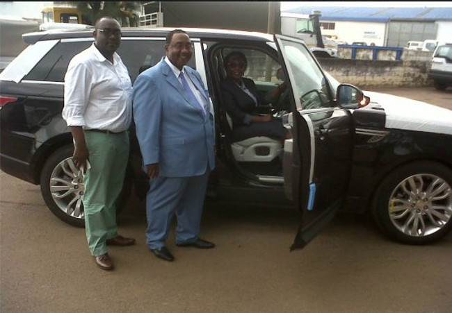 GBM with the vehicle he bought for his wife