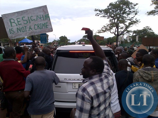 GBM supporters hold placards at woodlands police station