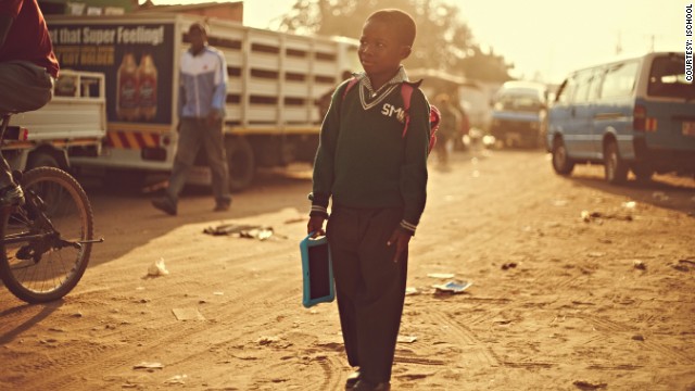 Zambian boy with a Zedupad( Courtesy CNN)