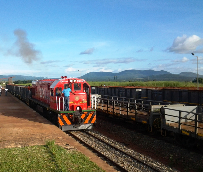 A GOODS train shutting on Chipata -Mchinji railway to signify the operationalise of the long awaited project which was conceived during the UNIP regime.Here a goods lomocotive with wagons captured in Chipata 1