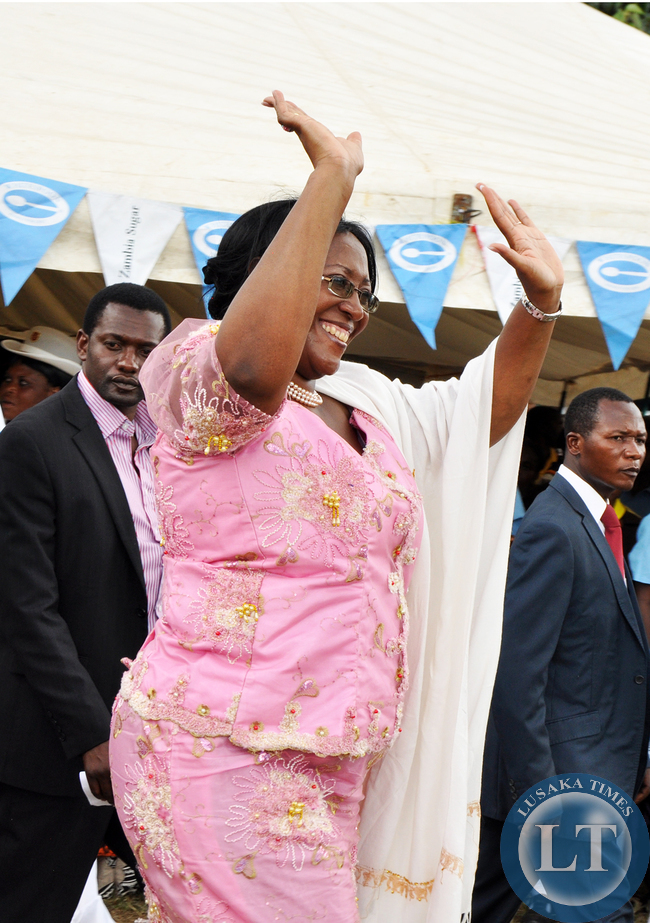 First Lady leaves after the Commemoration of the International Women's Day in Mazabuka