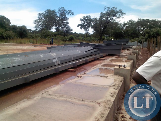 Ongoing Construction works at the 10,000 Tonne Bwembelelo Maize Storage Facility in Mpongwe District expected to be fully completed May this year. The facility is expected to store in excess of 200,000 by 50kg bags of maize.