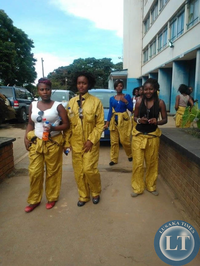 Youths from ActionAid leaving Lusaka Central Police shortly after release (1)