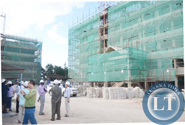 THE new Ministry of Home Affairs headquarters currently under construction in Lusaka.