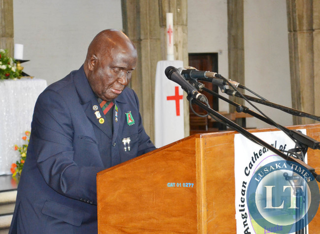 First Republican President Kenneth Kaunda a church service commemorating his 90th birthday at at Cathedral of the Holy Cross in Lusaka