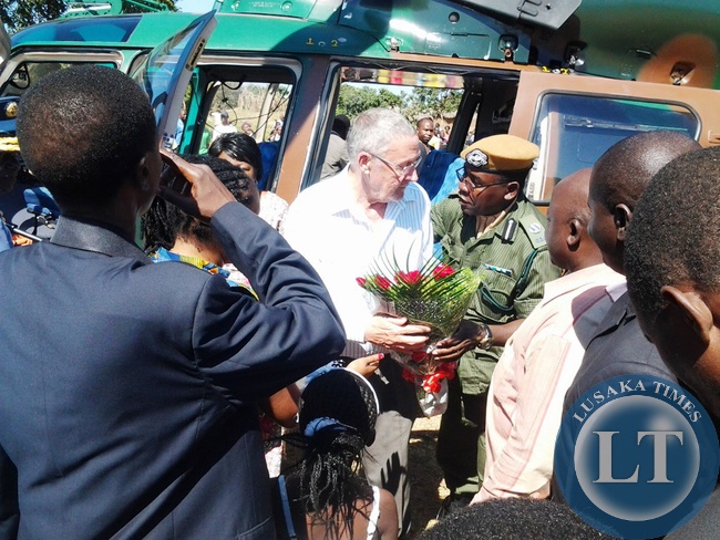 VICE President Dr Guy Scott upon his arrival at Kaulu ground for gracing of the celebrations of Senior Chief Kalindawalo of the Nsenga speaking people of Eastern Province in Petauke District .President Sata gazetted chief Kalindawalo after withdrawing recognition of the previous chief.