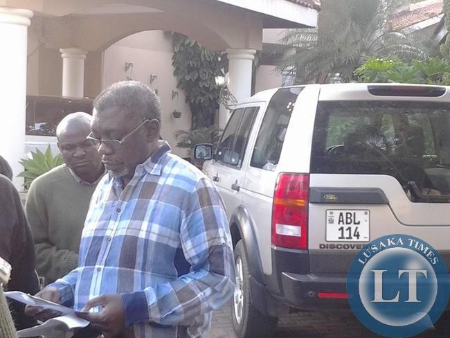 GBM Lawyer Sakwiba Sikota at GBM's house