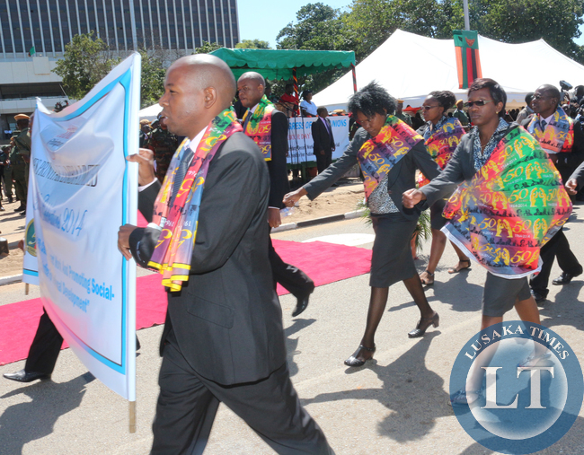 Times of Zambia staff at Labour Celebrations