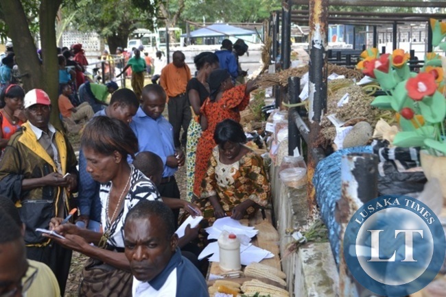 KITWE farmers showcasing their farm produce during the District Agriculture Show