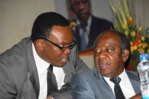 Ministry of Finance Public Relations Officer Chileshe Kandeta (L)