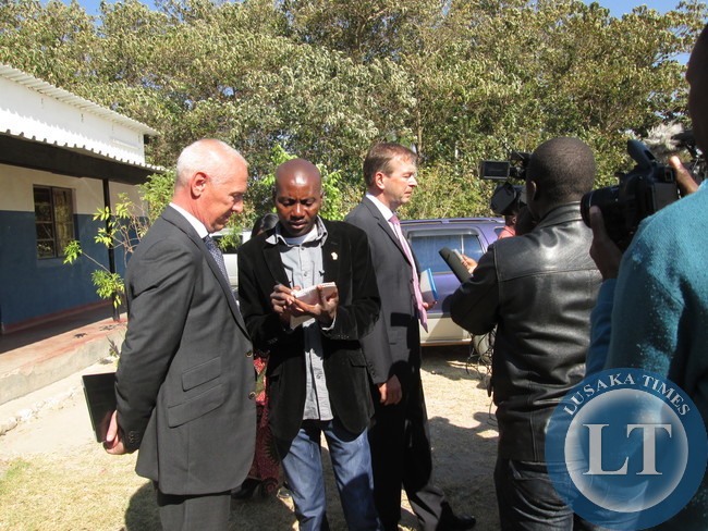 EU Head of Cooperation Aa Biesebroek talking to reports before judgment was passed in a case in which two men were accused of practising homosexuality
