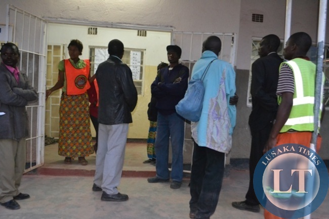 A HANDFUL voters at Mushitala Primary School waiting for the polling station to open at 06:00 hours during Solwezi Central constituency by-elections.
