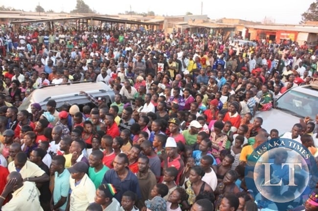 Part of the crowd that attended HH's rally at Muzomba
