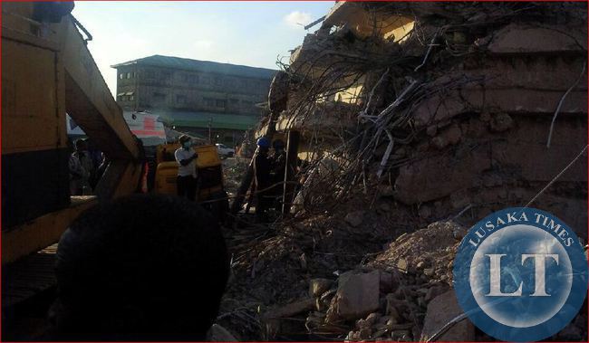 The Synagogue, Church Of All Nations building collapse.Picture courtesy of Ihechukwu Njoku