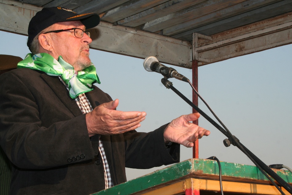 VICE President, Dr. Guy Scott, addresses a rally at Vubwi Boma on Tuesday to drum up support for PF candidate, Margaret Miti in a Vubwi by-election slated for Thursday next week