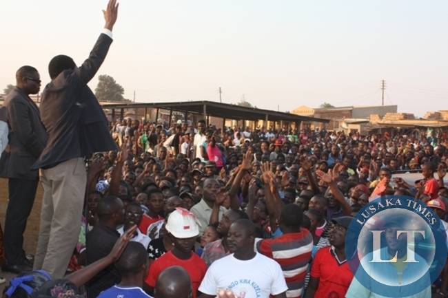 HH addressing a public rally at muzomba