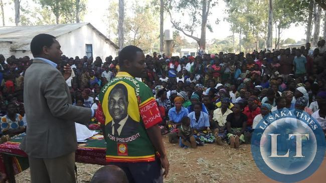 UPND meetings in Vubwi Constituency by-election campaigns in Eastern province,
