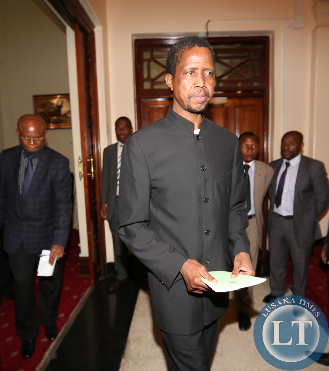 Edhag Lungu after Cabinet Meeting