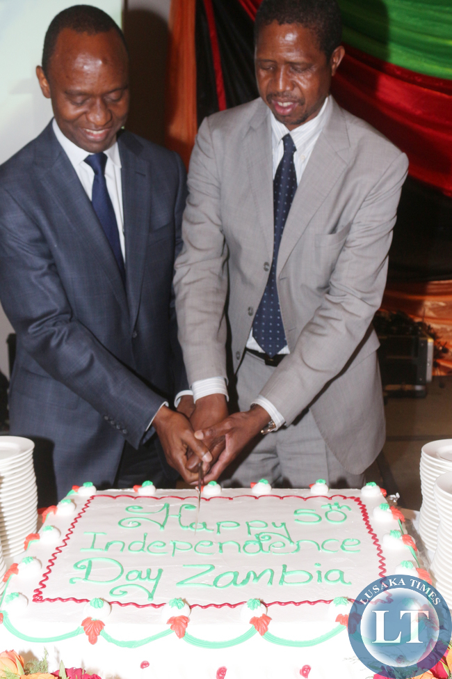 Edgar Lungu and Mulenga Sata