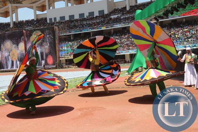 Egyptian Troupe Dance performing at the Hereos Stadium