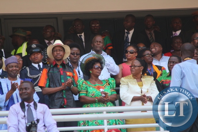 Acting President Edgar Lungu with his wife Esther "Bana Dalitso" Lungu