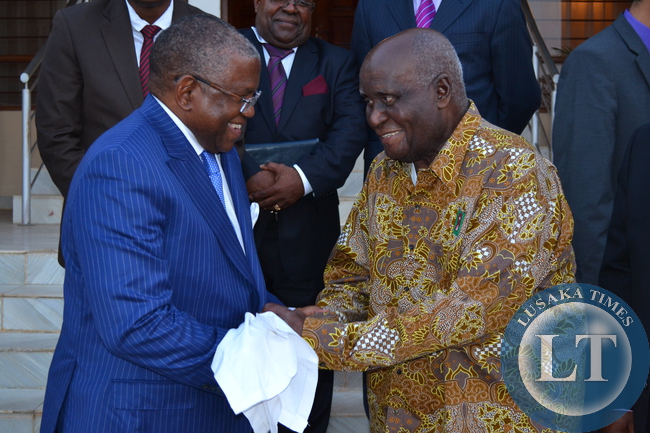 Angolan Minister of External Relations and Former President Kenneth Kaunda