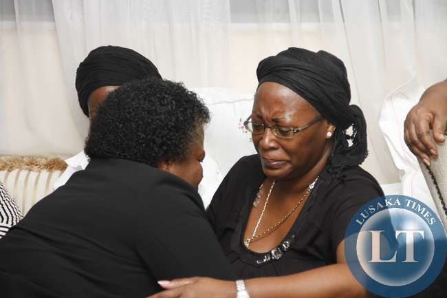 ACC Director General Rosewin Wandi when when she visited Dr Kaseba at State House on Nov 4,2014 -Picture by THOMAS NSAMA