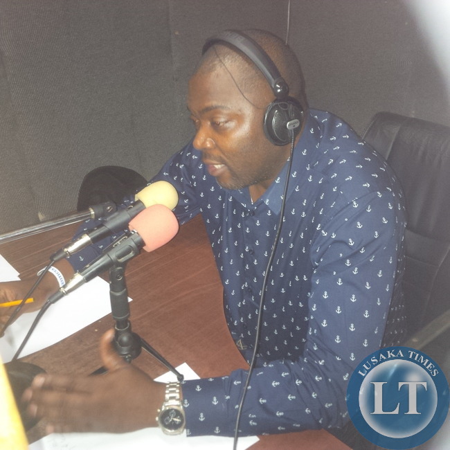 Bowman Lusambo speaking on Mazabuka FM on Saturday